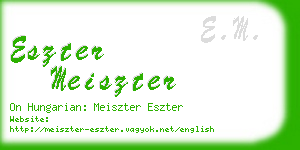 eszter meiszter business card